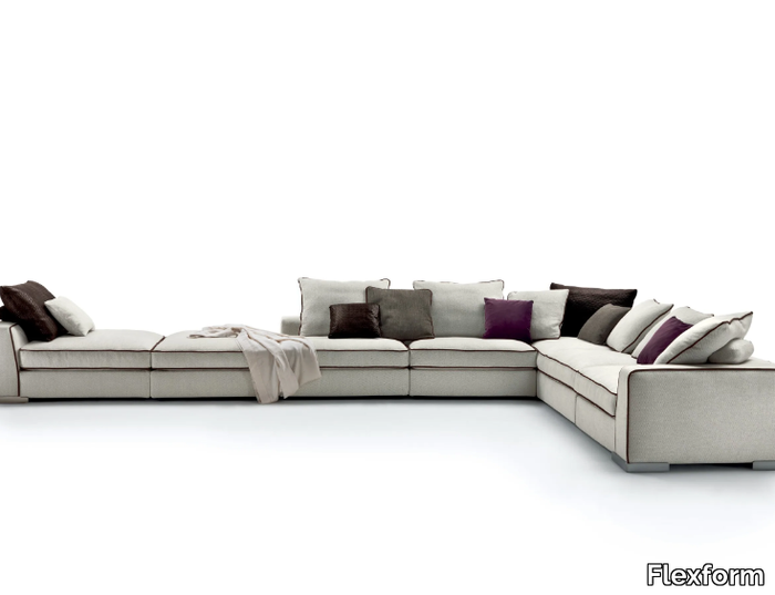 ARMAND - Sectional fabric sofa with removable cover _ Flexform