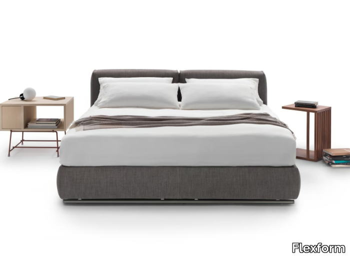 ASOLO - Double bed with upholstered headboard _ Flexform