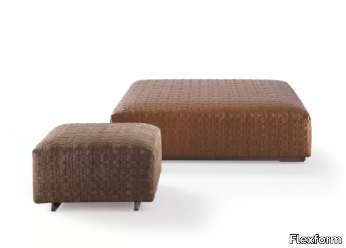 BANGKOK - Upholstered leather pouf _ Flexform