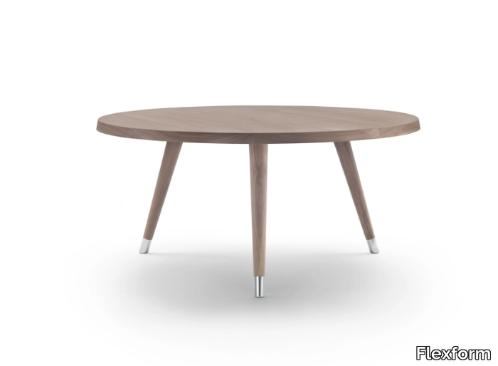 ADLER - Round wooden table _ Flexform