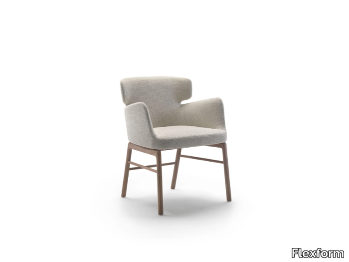 VESTA - Upholstered fabric chair _ Flexform