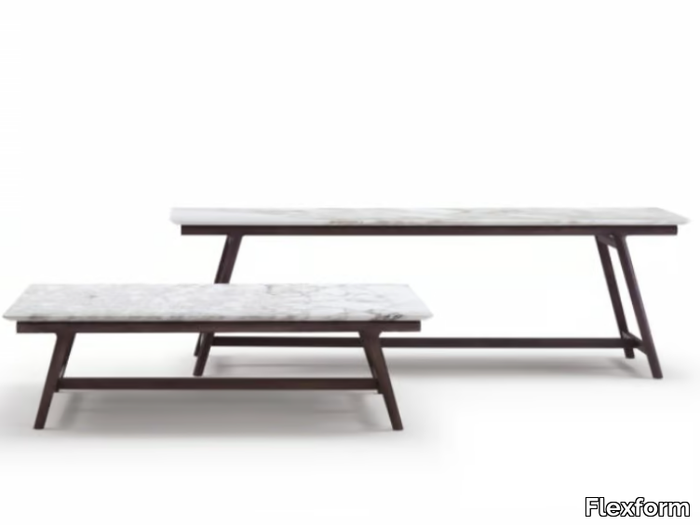 GIANO - Rectangular marble coffee table _ Flexform