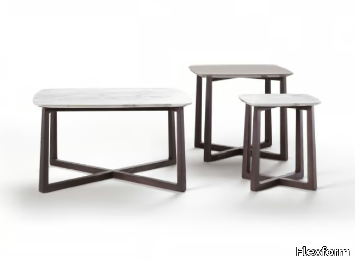 GIPSY - Square marble coffee table _ Flexform