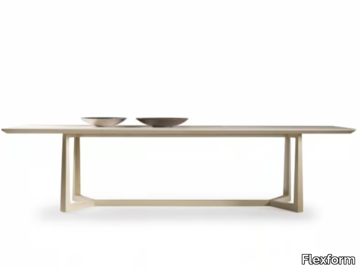 JIFF - Rectangular solid wood table _ Flexform