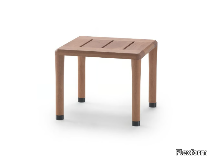 KOBO OUTDOOR - Square iroko garden side table _ Flexform