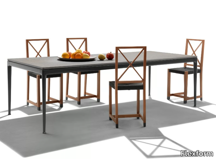 PICO OUTDOOR - Rectangular stone table _ Flexform