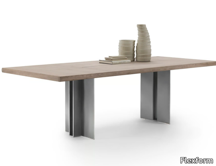 SPELLO - Rectangular wooden table _ Flexform