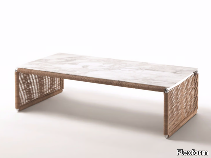 TINDARI - Rectangular marble coffee table _ Flexform