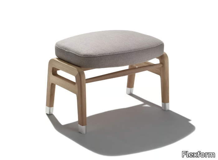 ORTIGIA OUTDOOR - Upholstered fabric footstool _ Flexform