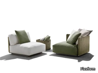 EDDY OUTDOOR - Fabric garden armchair _ Flexform