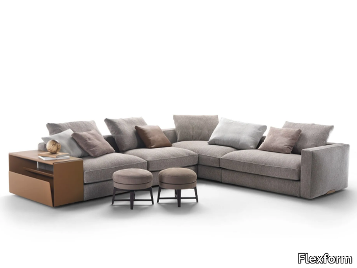 HARPER - Corner sectional fabric sofa _ Flexform