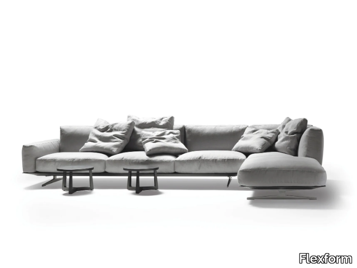 SOFT DREAM - SOFT DREAM LARGE - Sectional fabric sofa with removable cover _ Flexform