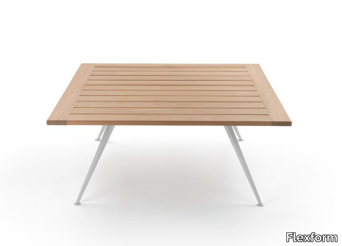 ZEFIRO OUTDOOR - Square iroko garden table _ Flexform