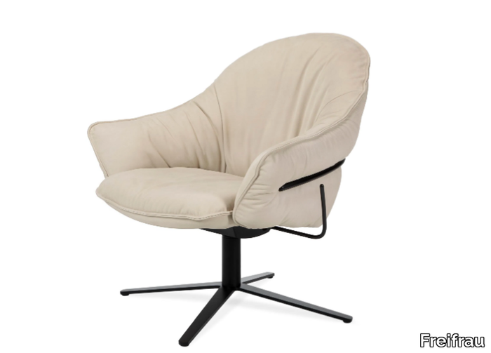 MARIE - Lounge Chair with x-base frame _ Freifrau