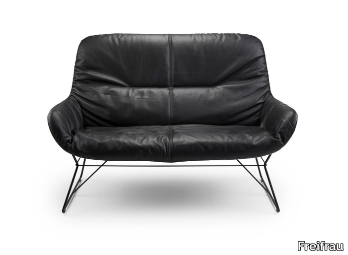 LEYA LOUNGE COUCH - Leather small sofa _ Freifrau