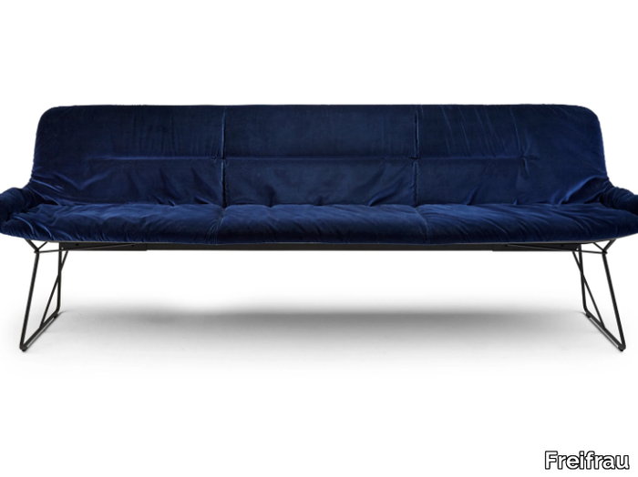 LEYA BENCH - Fabric bench with back _ Freifrau