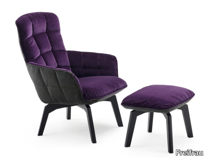 MARLA EASY CHAIR HIGH - High-back fabric armchair _ Freifrau