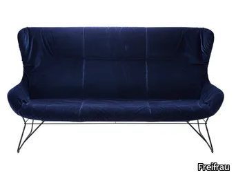 LEYA WINGBACK COUCH - 3 seater fabric sofa _ Freifrau