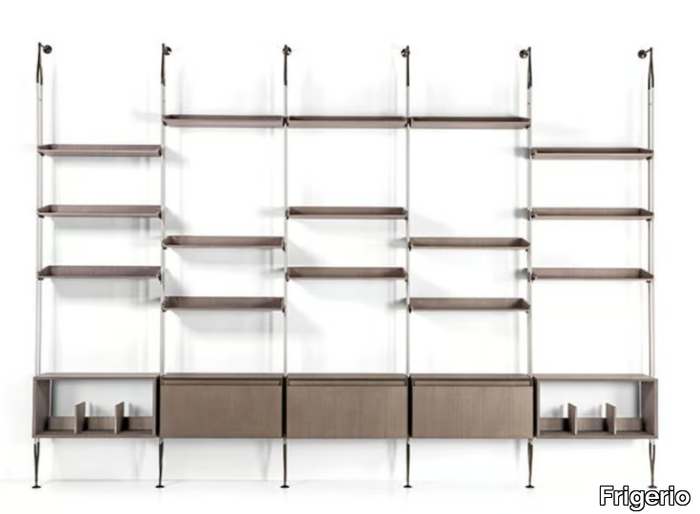 AMY - Open floor-ceiling mounted bookcase _ Frigerio