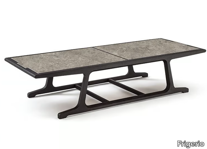 ARCHÈ - Low rectangular porcelain stoneware coffee table _ Frigerio