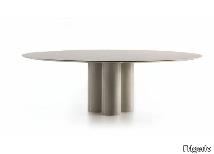 ELLY - Oval lacquered wood table _ Frigerio