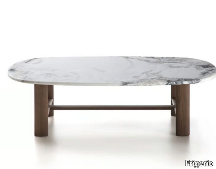 MOCKI - Oval marble coffee table _ Frigerio