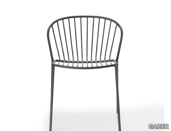 AMITHA - Stackable steel garden chair _ GABER