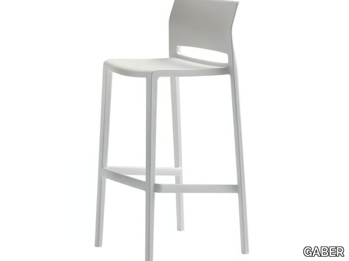 BAKHITA 66 - Stackable stool with footrest _ GABER