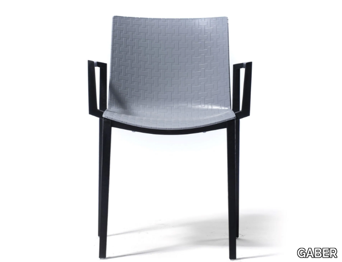 CLIPPERTON B - Stackable technopolymer chair with armrests _ GABER