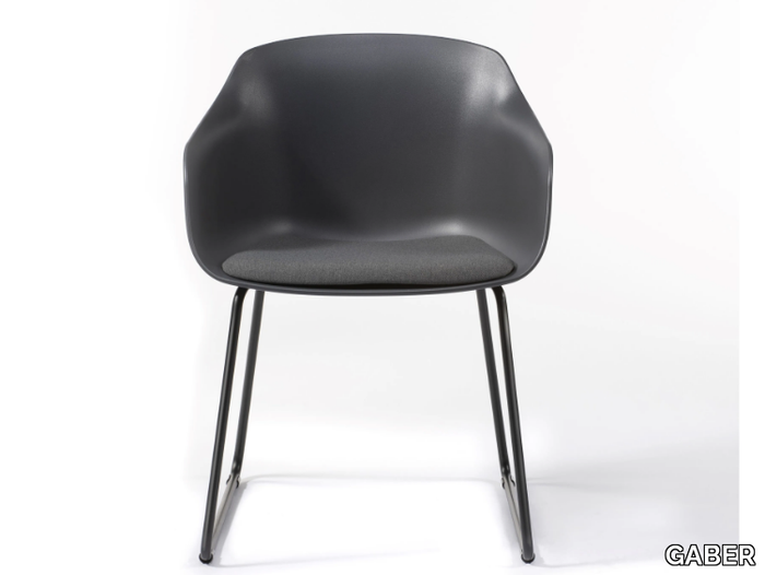 DAME ST - Sled base technopolymer chair with armrests _ GABER