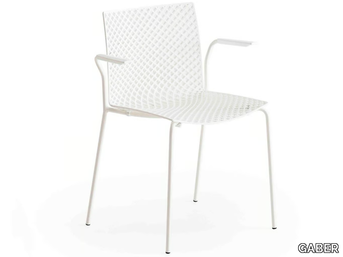 FULLER B - Technopolymer chair with armrests _ GABER