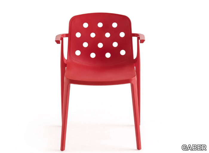 ISIDORA B - Stackable technopolymer chair with armrests _ GABER