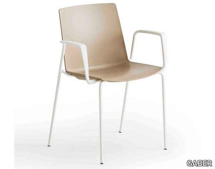 JUBEL TB - Technopolymer chair with armrests with linking device _ GABER