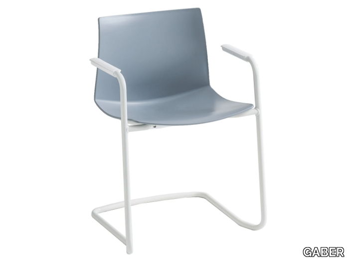 KANVAS 2 CTLS - Cantilever technopolymer chair with armrests _ GABER