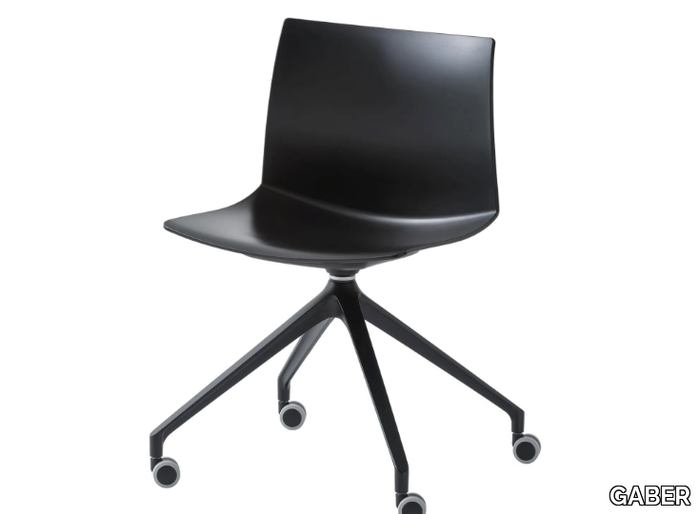 KANVAS 2 UR - Swivel technopolymer office chair with castors _ GABER