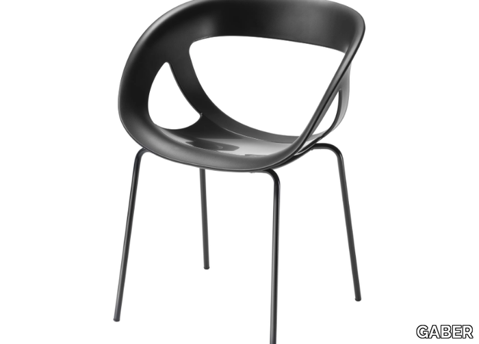 MOEMA NA - Stackable technopolymer chair with armrests _ GABER