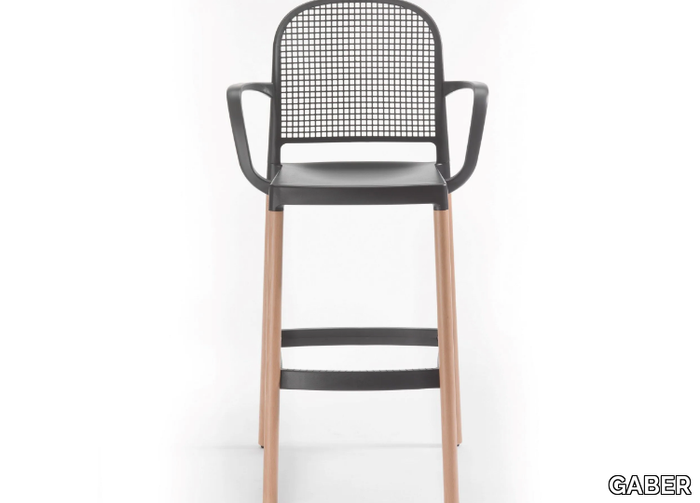 PANAMA B - High technopolymer stool with armrests _ GABER