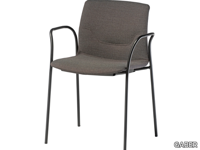 SLOT M TB - Upholstered chair with armrests _ GABER