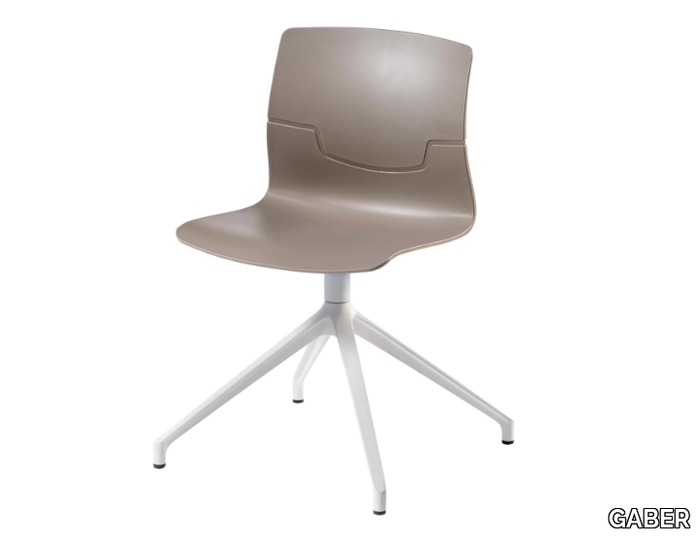 SLOT FILL U - Swivel trestle-based technopolymer chair _ GABER