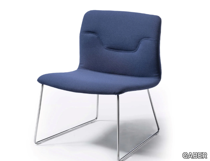 SLOT L S - Sled base upholstered easy chair _ GABER