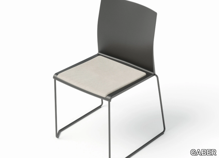 ARTESIA S - Sled base technopolymer chair with integrated cushion _ GABER