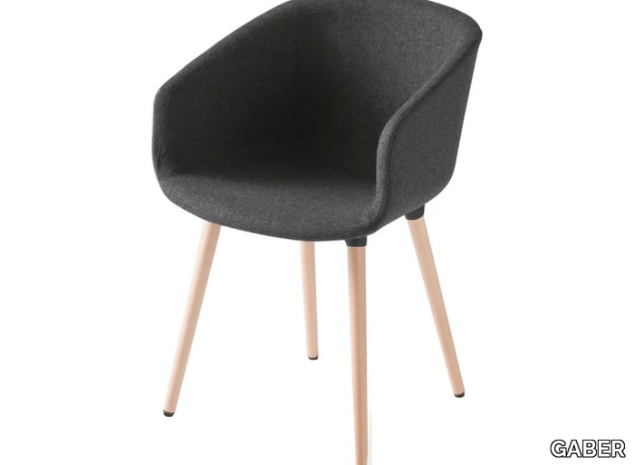 BASKET CHAIR IBL - Upholstered chair with armrests _ GABER