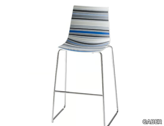 COLORFIVE ST 66 - Sled base high technopolymer stool _ GABER