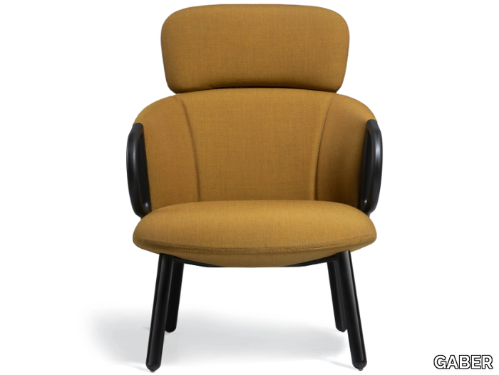 CUCARACHA HB BL - Upholstered fabric easy chair with armrests _ GABER