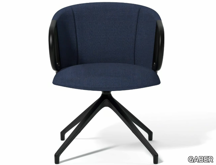 CUCARACHA SLIM U - Swivel trestle-based fabric chair _ GABER