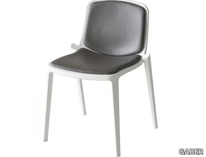 DRESS ISIDORA - Upholstered technopolymer chair _ GABER