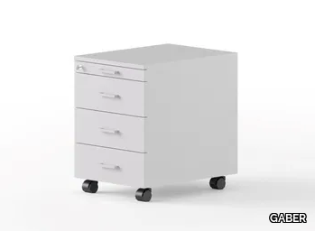 DRAWER - Engineered wood office drawer unit with castors with lock _ GABER