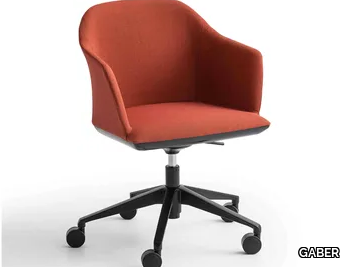 MANAA 05R - Height-adjustable upholstered office chair with castors _ GABER