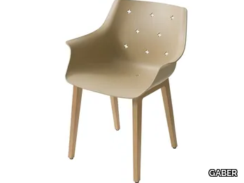 MORE BL - Chair with armrests _ GABER