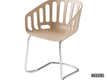 BASKET CHAIR CTL - Cantilever chair with armrests _ GABER